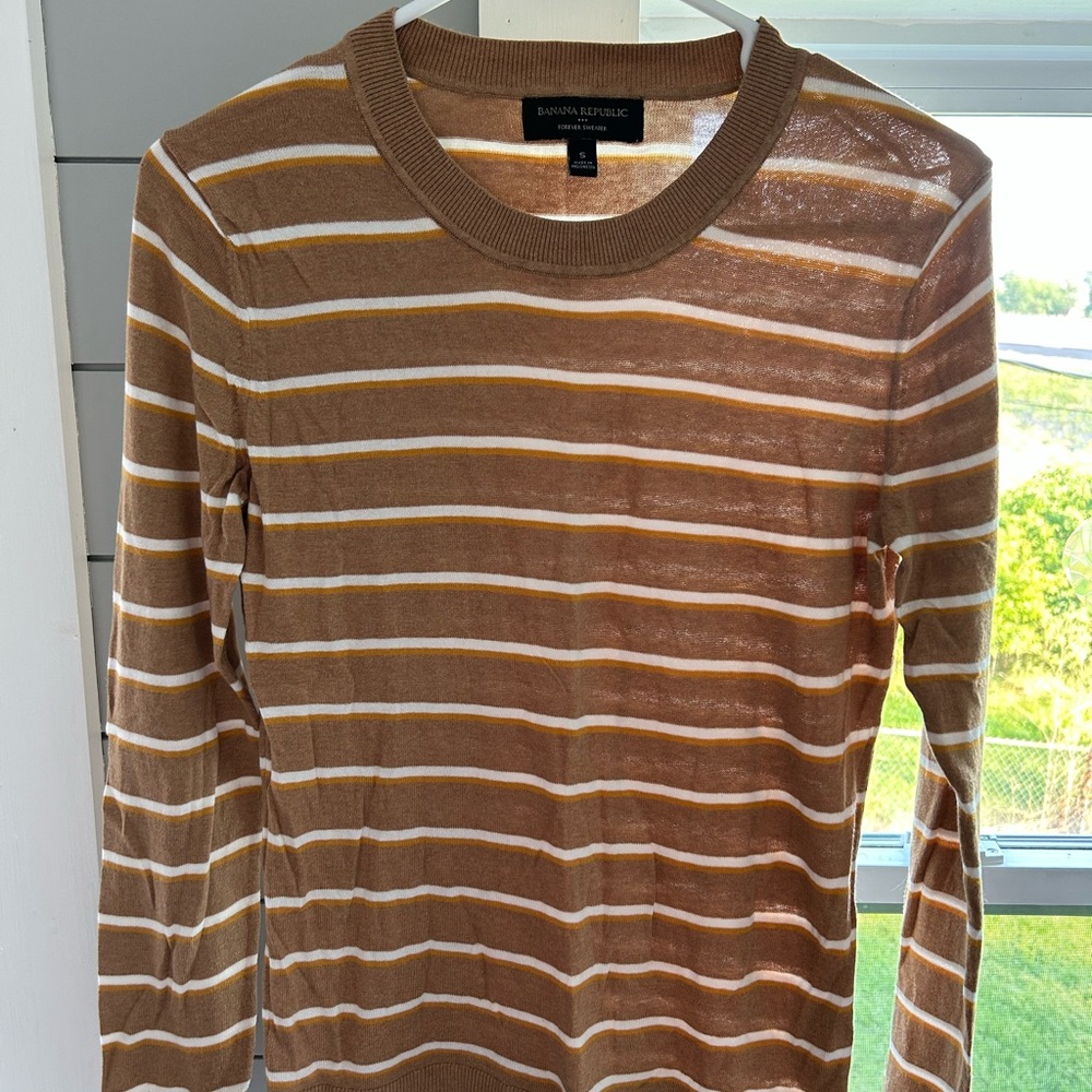 Banana Republic Brown Striped Sweater